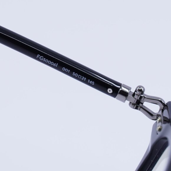 Fred FG50006I 001 Eyeglasses Black 50mm Square Frame - Picture 8 of 10